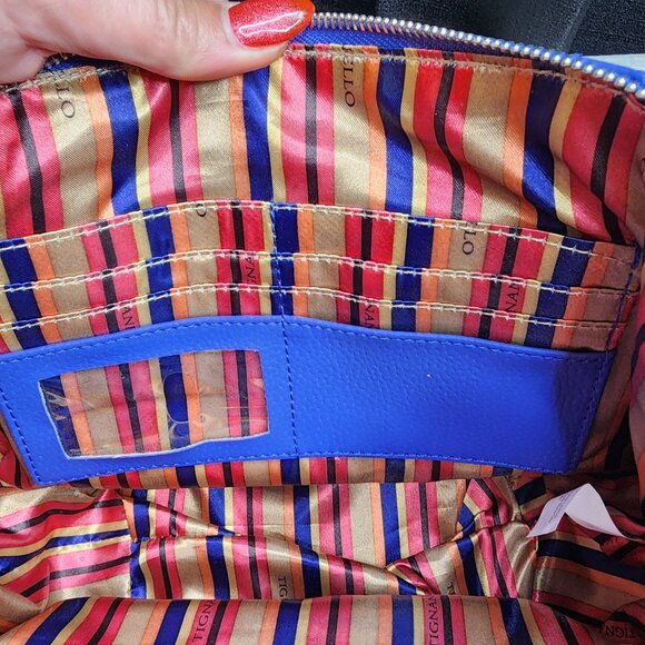 Tignanello lapis Blue pebbled leather satchel - Picture 10 of 12